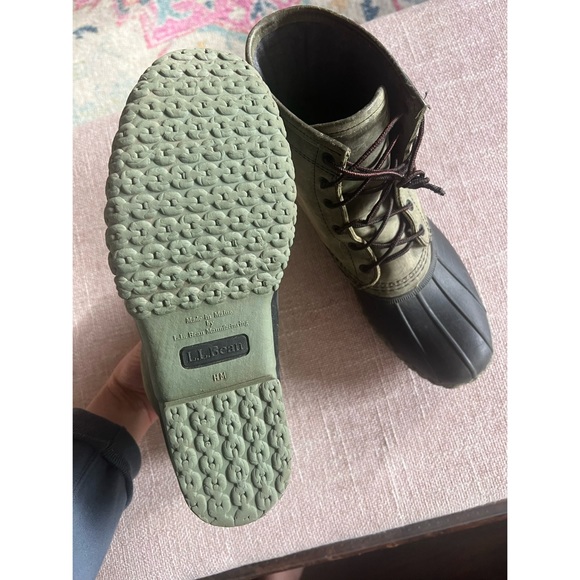 L.L. Bean Green Leather Duck Boots - Picture 7 of 7